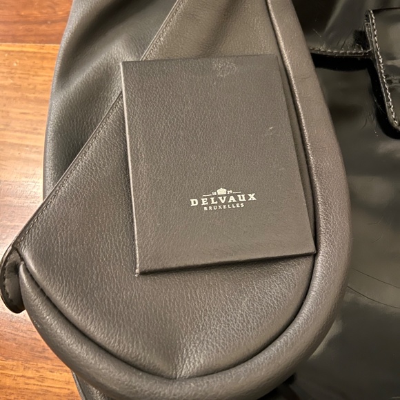 Delvaux Gray & Black Patent Leather Crossbody - Picture 6 of 6